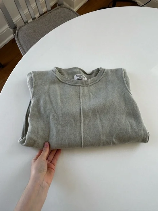 AllSaints light grey cashmere crew neck sweater - Picture 4 of 15